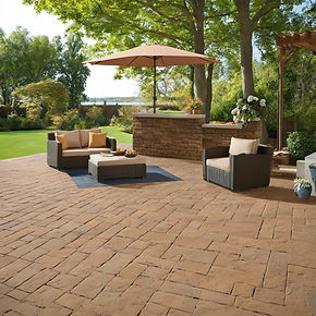 Paver patio for relaxing and entertaining_