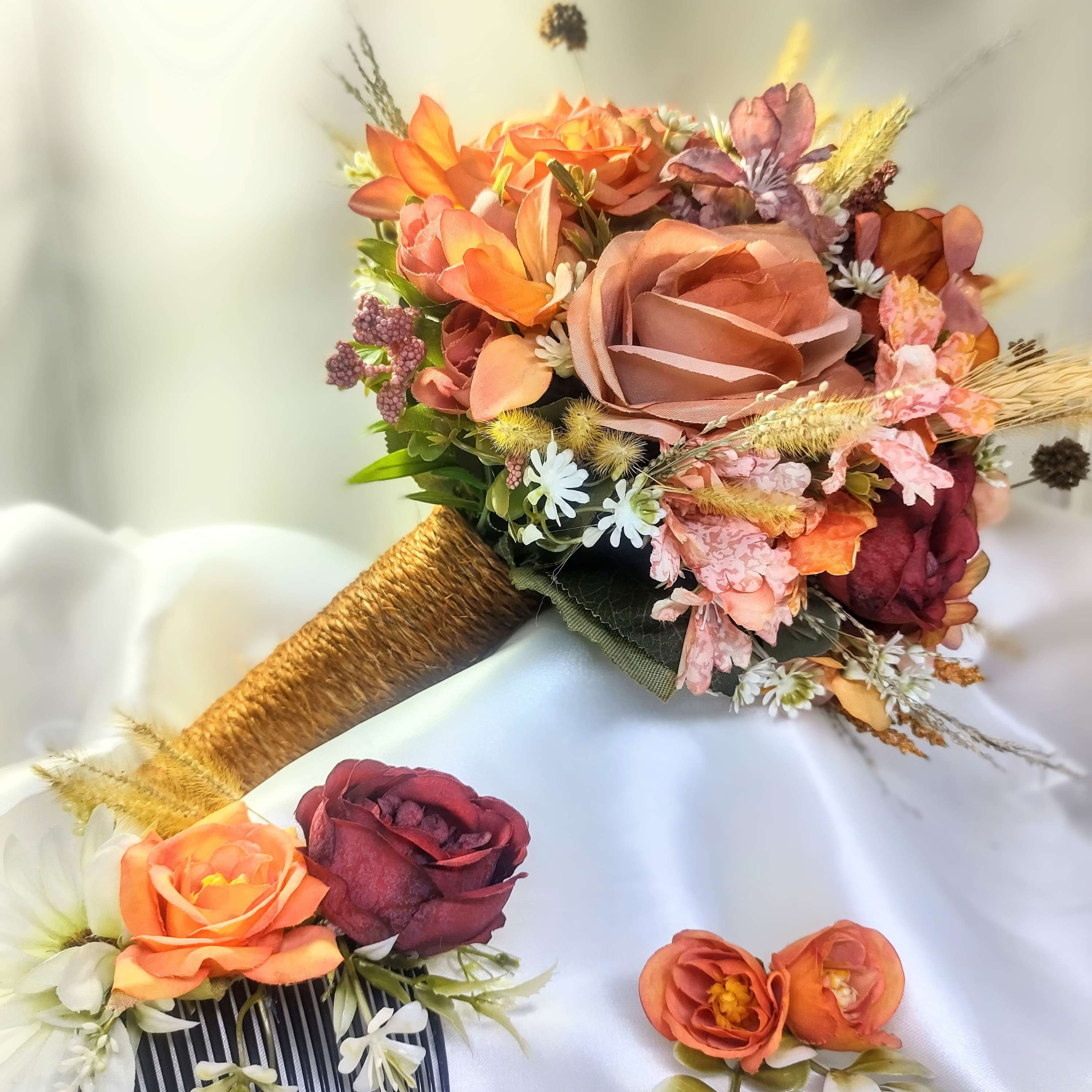 Buquê Veneza + Lapela + Grinalda