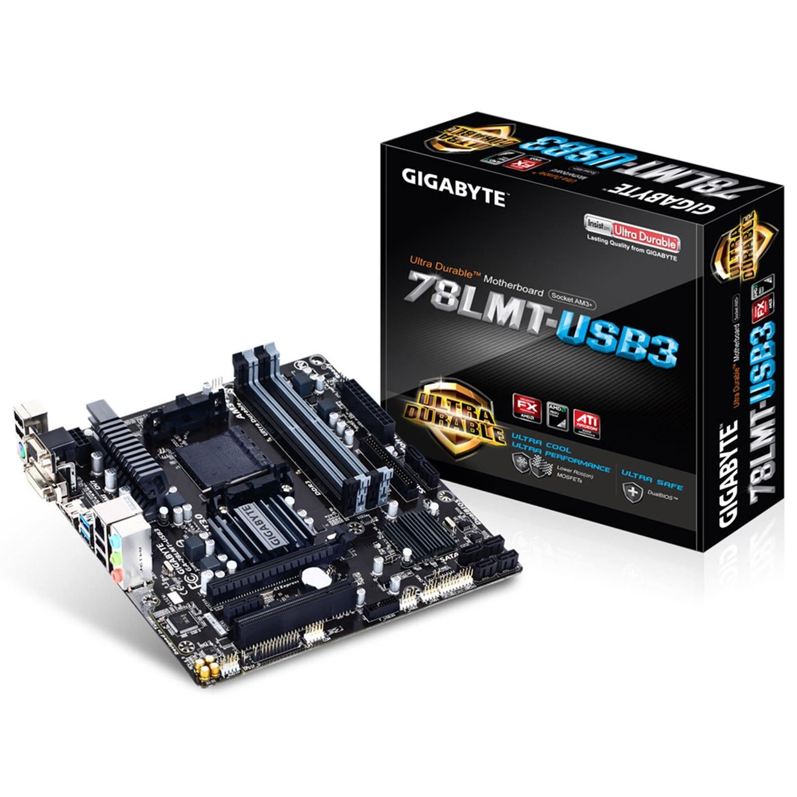 Gigabyte GA-78LMT-USB3 AMD Socket AM3+ Micro ATX VGA/DVI-D/HDMI USB 3.0 Motherbo