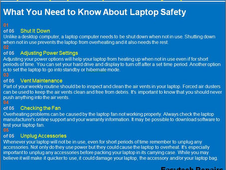 Top 5 Laptop Computer Safety Tips