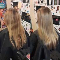 metamorfoza fryzjerska przed i po salon Porto Pruszków