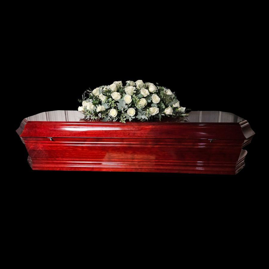 Thumbnail: Rose coffin spray white roses dainty