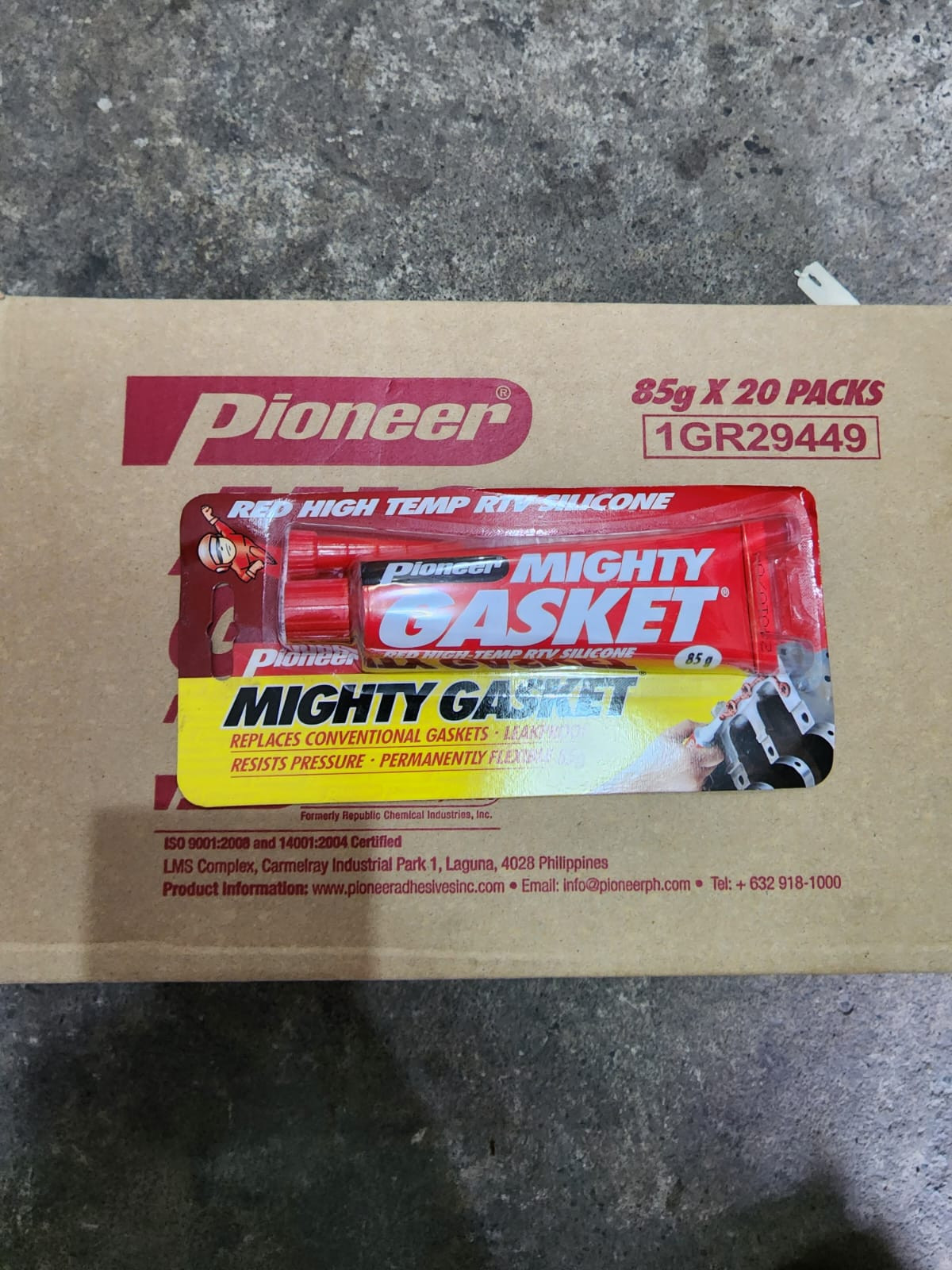 Pioneer Mighty Gasket 85G red (high temp)
