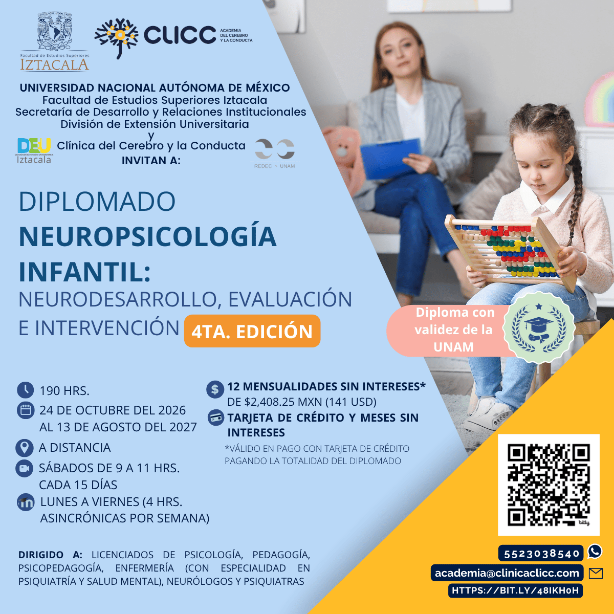 Imagen de publicidad del diplomado infantil
