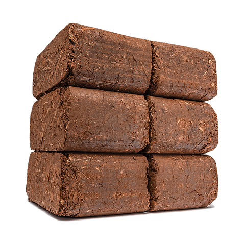 Lekto Night Briquettes stacked on top of one another against a white background