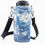 Thumbnail: Large Water Bottle Satchel with Elastic Cargo Pocket Dusty Blue and Mandala