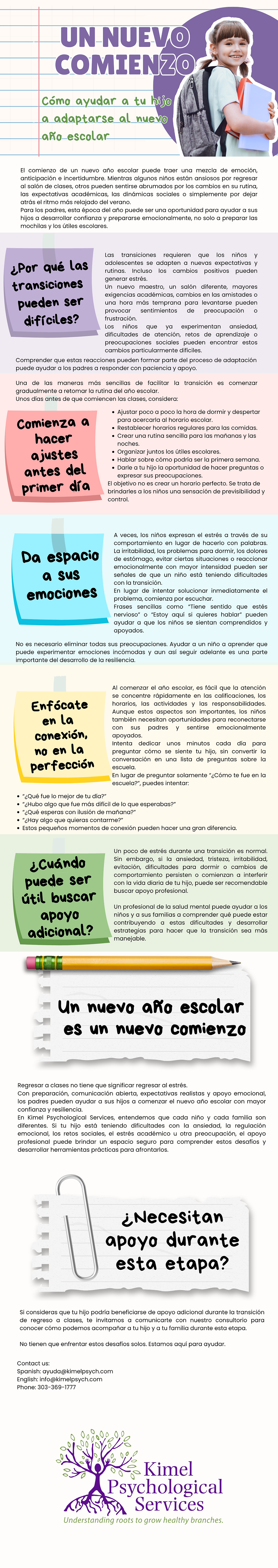 Un nuevo comienzo: Cómo ayudar a tu hijo a adaptarse al nuevo año escolar.