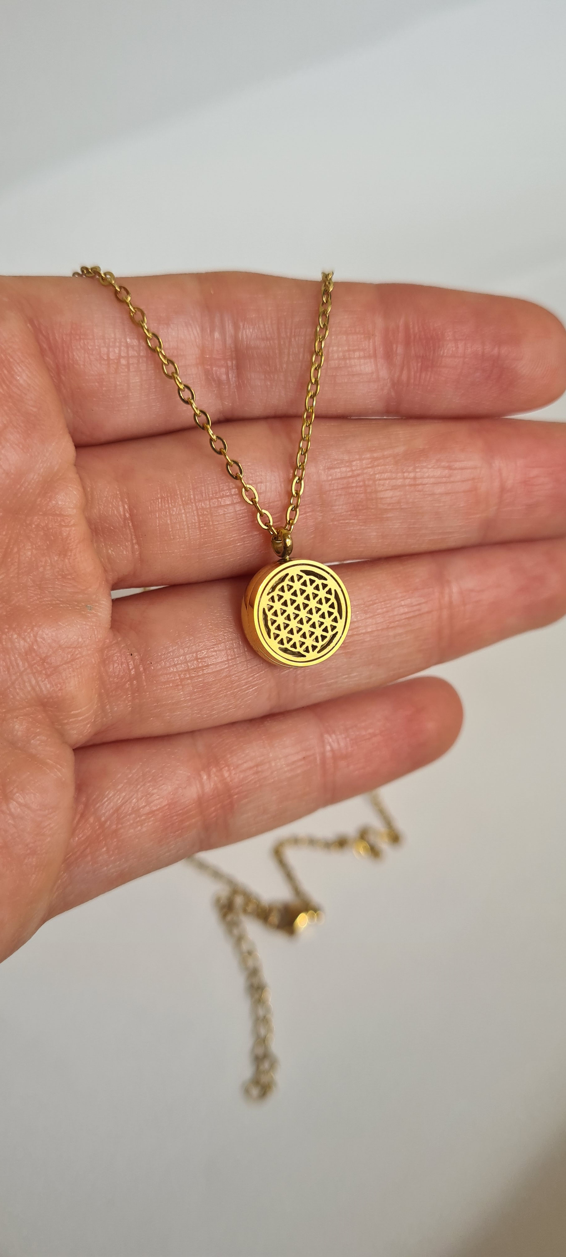 Colar Difusor - Mini Pingente de 10mm - Aço Inox