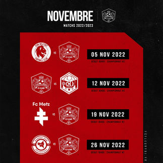 🔴 National 2 : Le programme du mois de Novembre