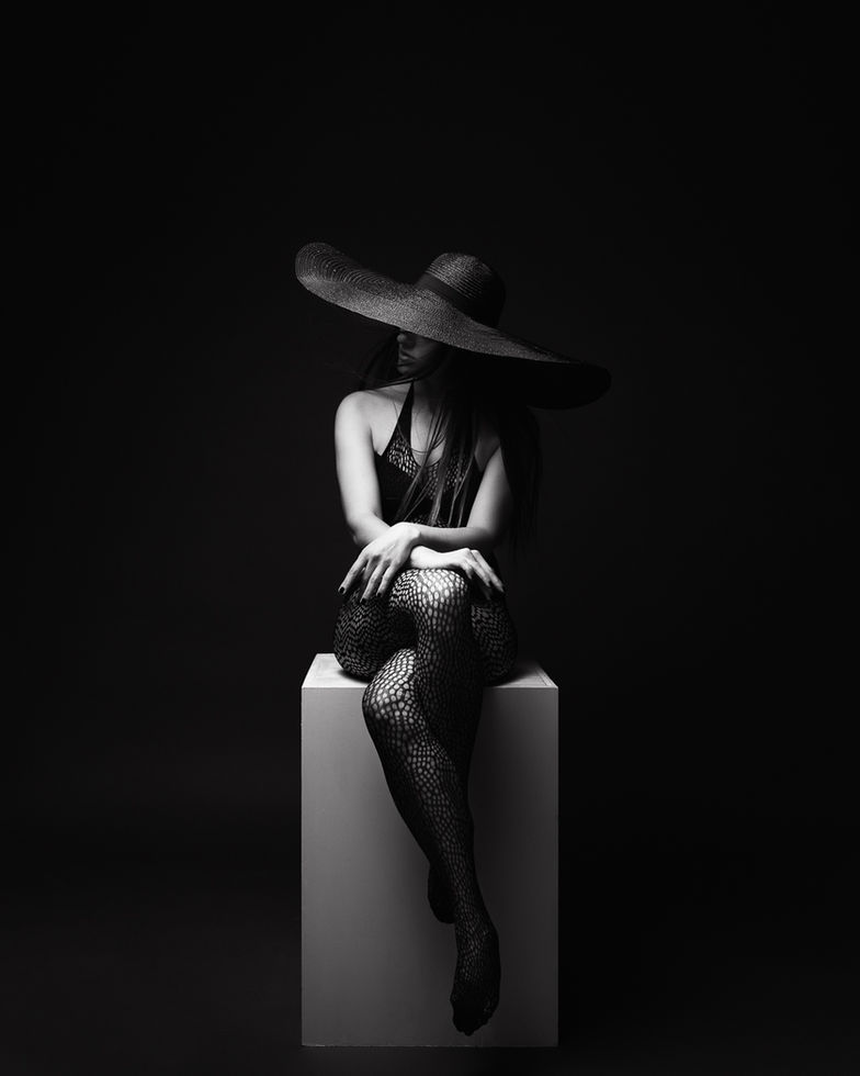 portrait femme en studio