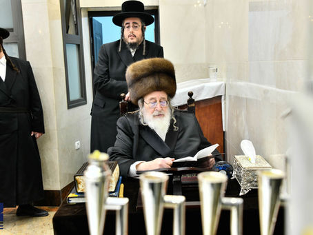הדלקת נר ראשון דחנוכה בחצר הקודש ספינקא | גאלעריע