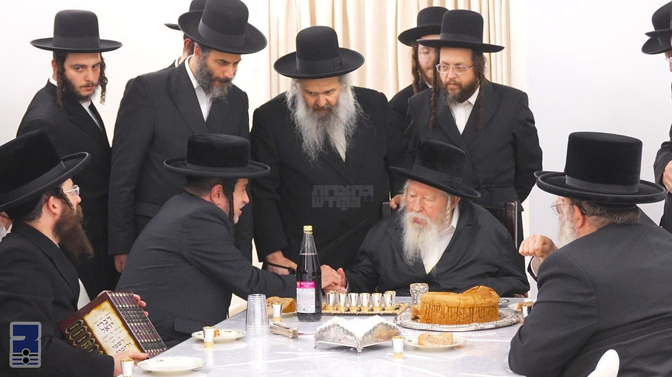 מעמד הוקרה ביי האד' מגור לכבוד הנגיד ר' יואל לאנדא צום קנין זכות פון צוויי נייע חתונה זאלן פאר חסידי גור אין ירושלים און ערד