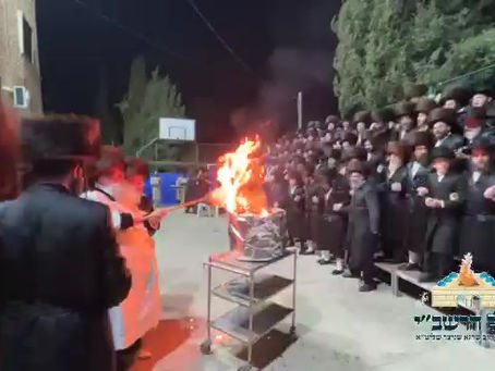 ווידאו: האד' מסקאליע ביים הדלקה מוצאי שבת אין מירון