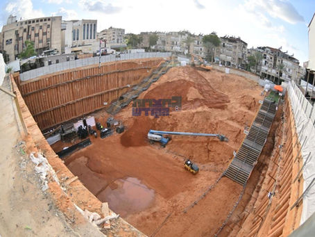 לעצטע הכנות צום מעמד הנחת אבן הפינה פארן בנין מרכז העולמי ישועות משה וויזניץ