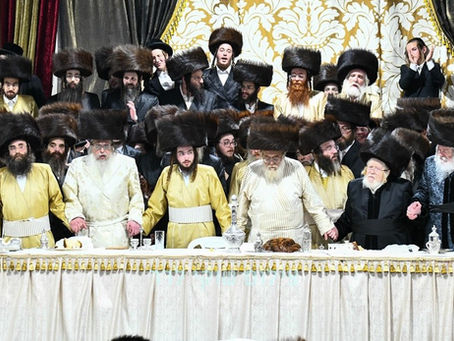 וצדיקים ישמחו ויעלצו לפני אלקים • גרויסארטיגע רבי'שע חתונה בחצרות תולדות אהרן - טאהש - קרעטשניף