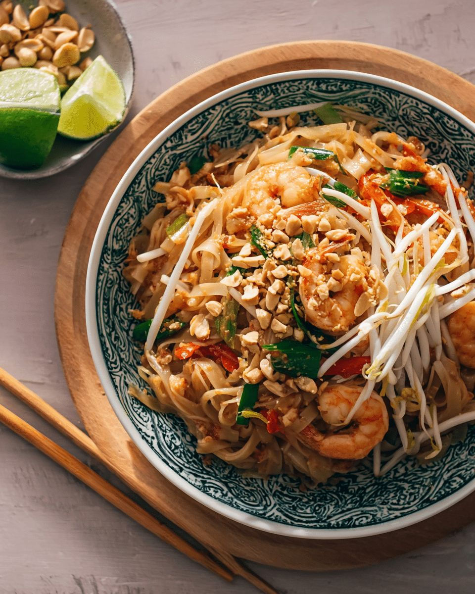 PAD THAI  DE CAMARÓN Y POLLO