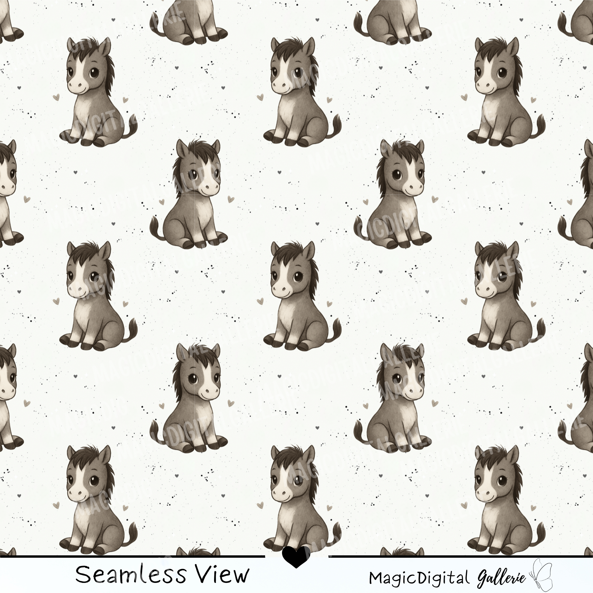 ✨Exklusiv Stoffdesign - Pferdchen Fanny - für Stoffe & DIY