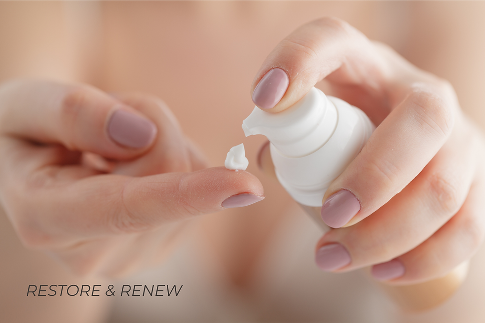 Applying moisturizer as part of a fall skincare routine to support hydration and the skin barrier as humidity and temperatures change.