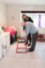 Julia in the JT Biokinetics clinic in Reigate with older patient conducting a session