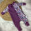 Miniature : jude romper pour bébés tissus mauve et licornes