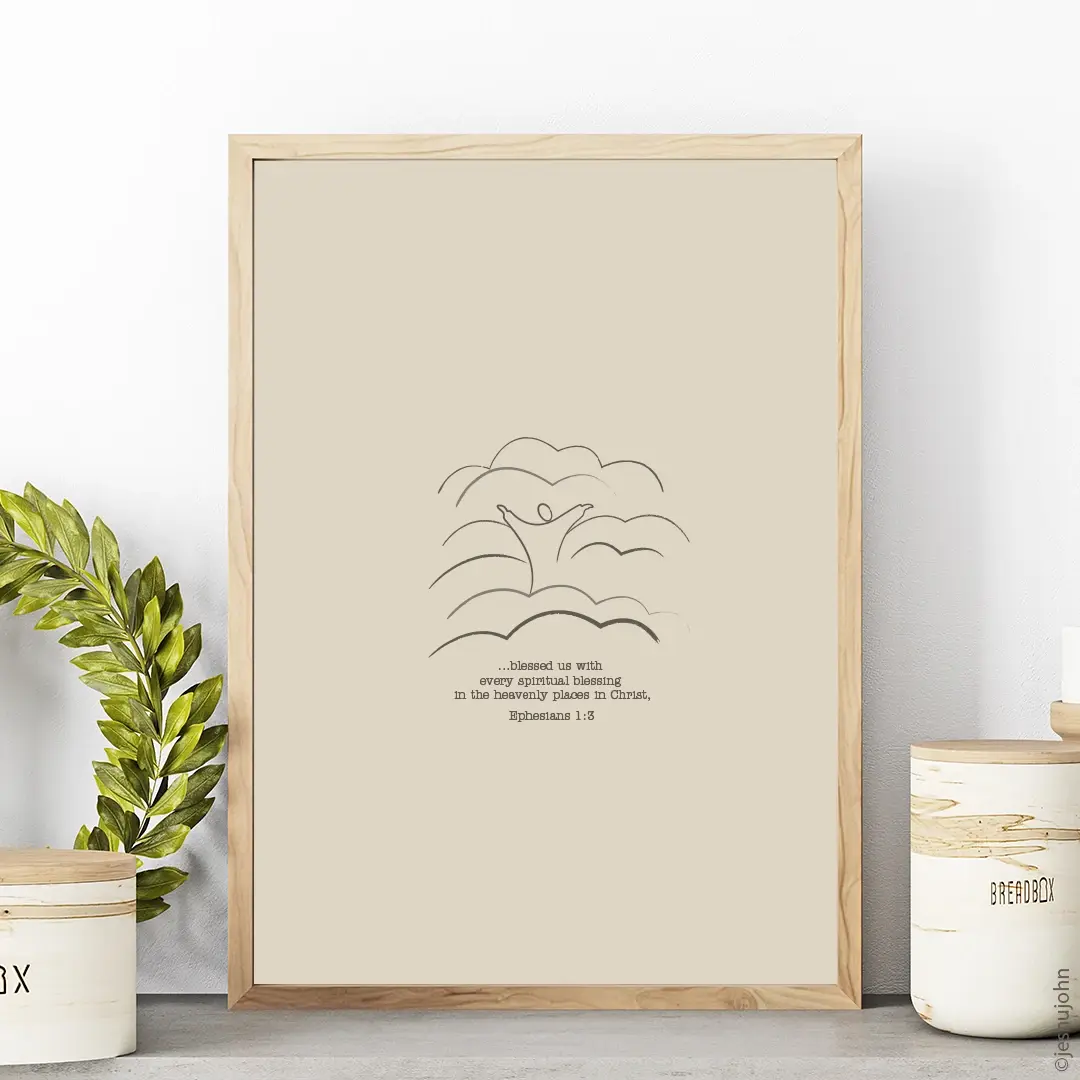 Blessed with Every Spiritual Blessing – Christian Bible Verse Wall Art