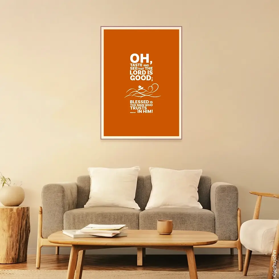 Thumbnail: Taste and See That the Lord Is Good – Christian Typography Poster (Psalm 34:8)