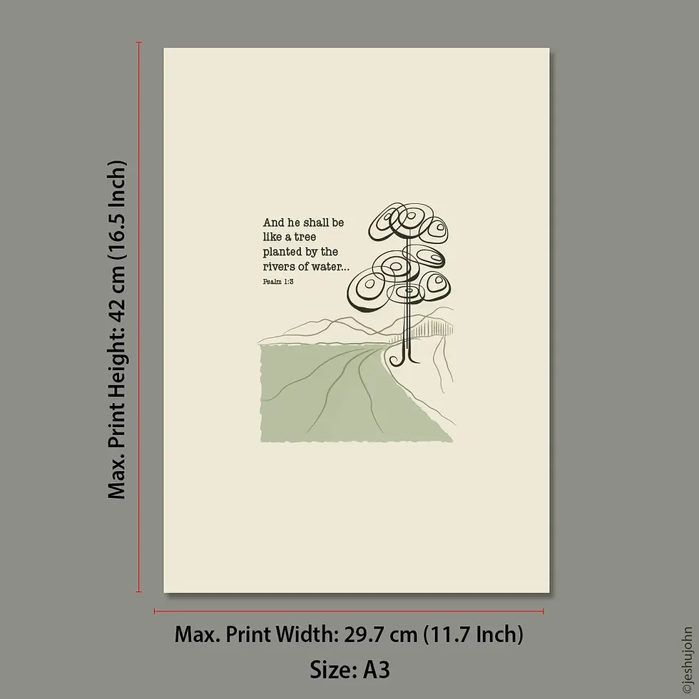 Thumbnail: Tree by the River – Christian Bible Verse Wall Art