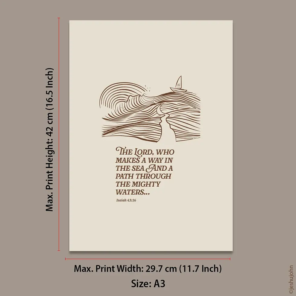 Thumbnail: God Makes a Way - Christian Bible Verse Art (Isaiah 43:16)