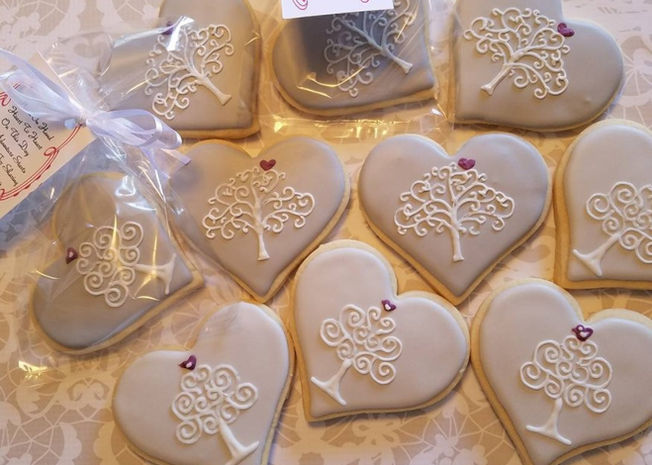 Nanacakes Grey And White Wedding Themed Cookies