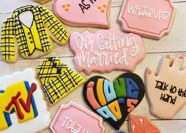 Nanacakes 90s themed Bachlorette Party Themed Cookies