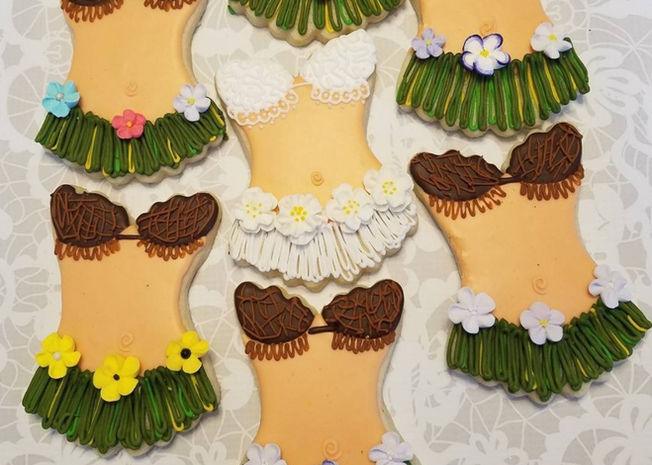 Nanacakes Hawaii Bachelorette Party Themed Cookies