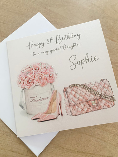 Baby Pink Chanel Birthday Card | Utopia Cards