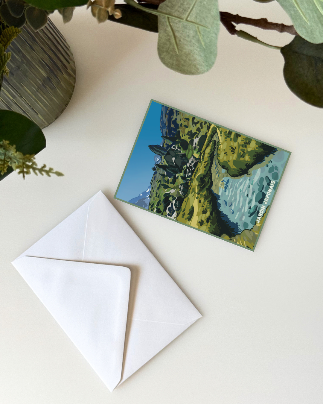 Jardin Japonais Postcard - Alpine Serenity