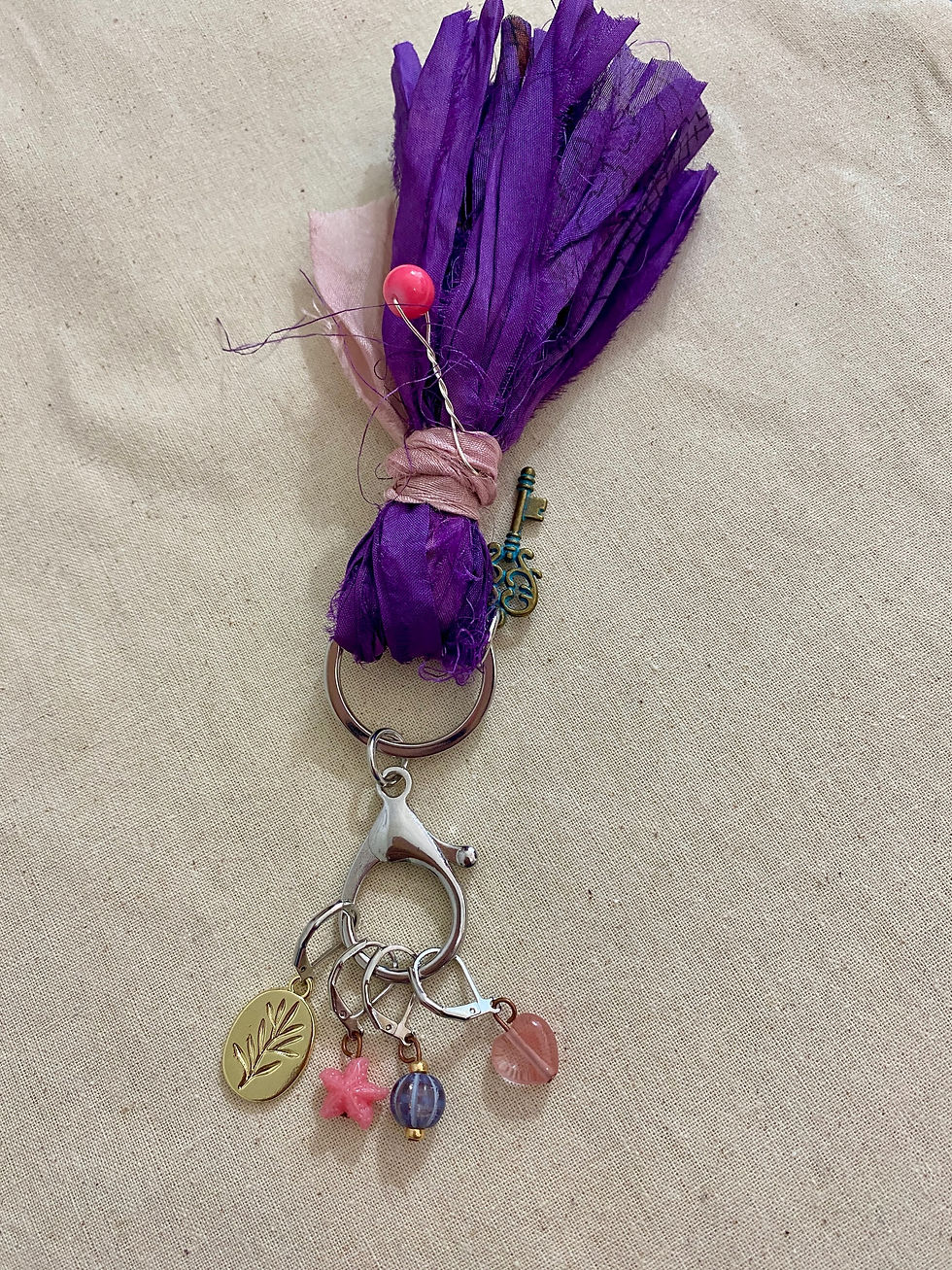 Thumbnail: Starfish Pink and Purple Stitch Markers Knitting and Crochet