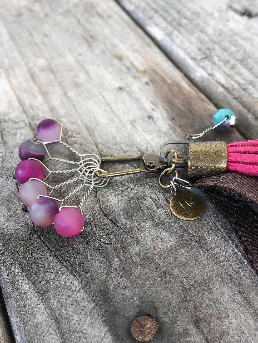 Thumbnail: Pink Swirl Stitch Marker Set Knitting 