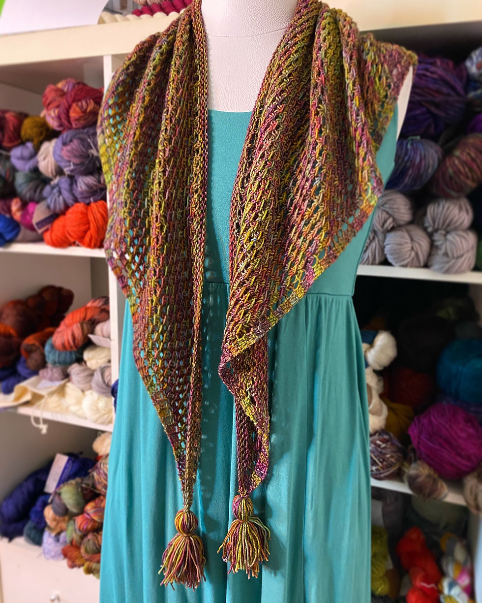 Thumbnail: 1 Skein Yarn and Stitch Markers - Summer Breeze Shawl - Original Color Diana