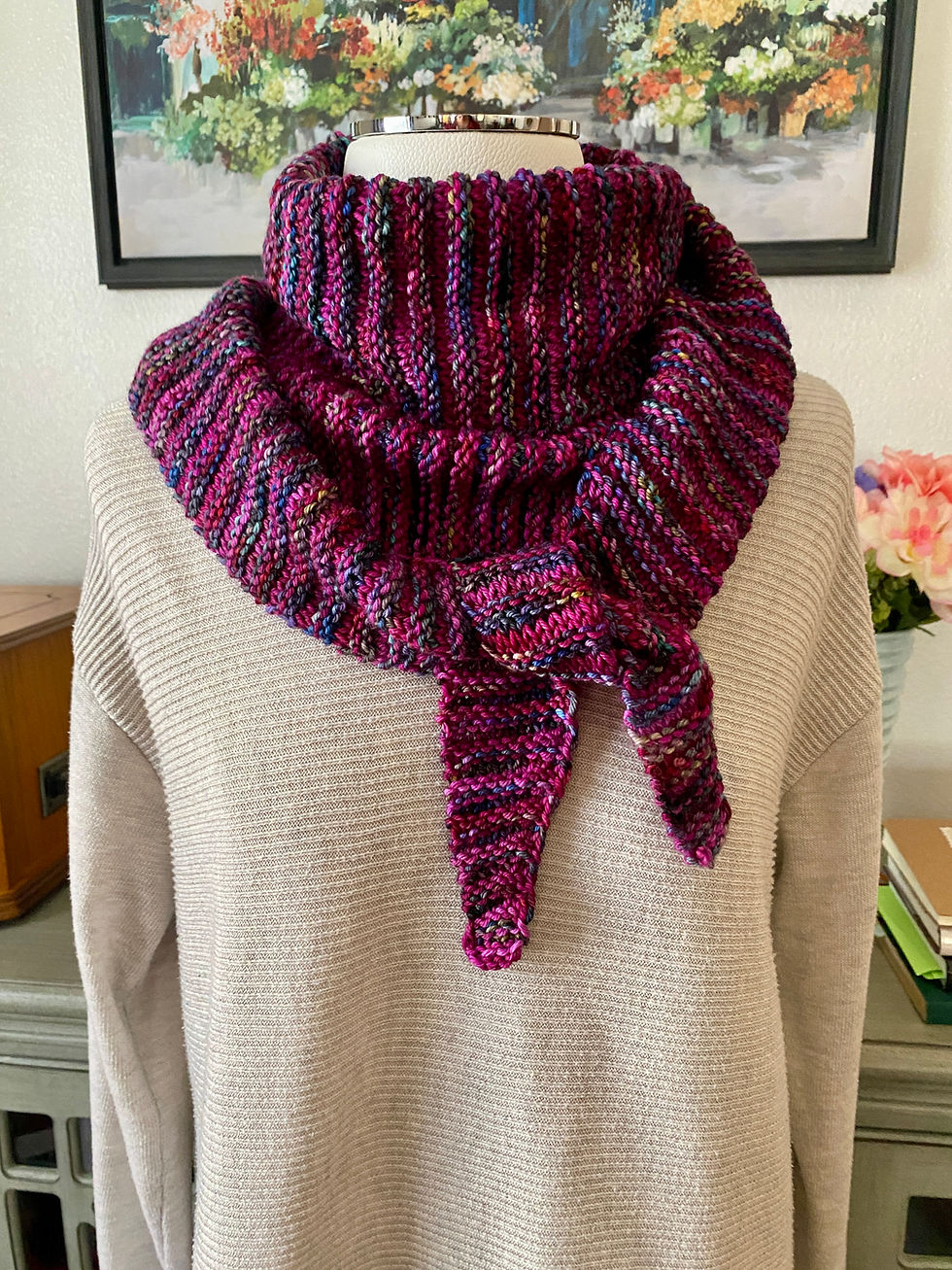 Thumbnail: comfy cozy scarf in purple tied around neck