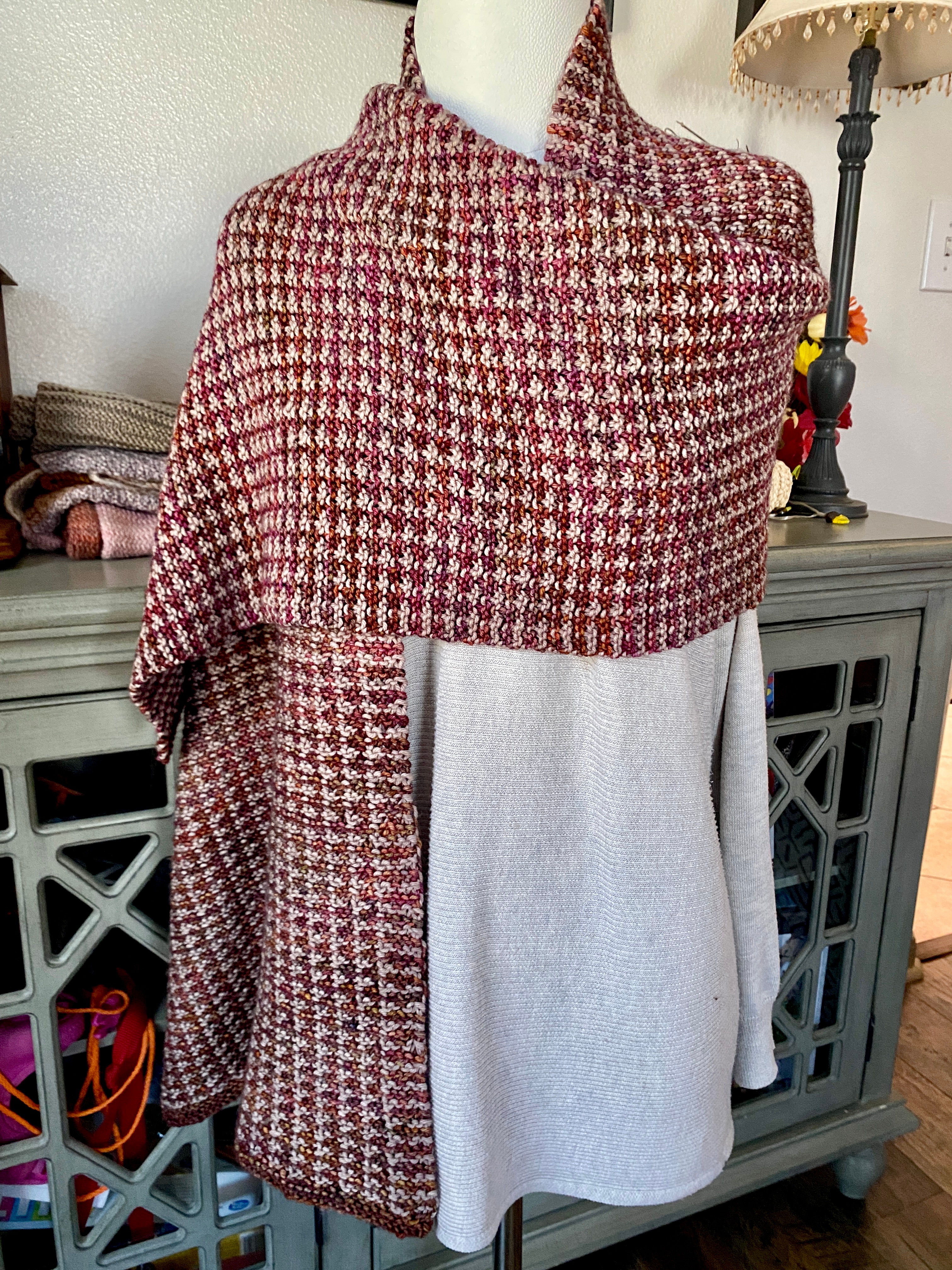 Classic Tweed Wrap Digital Knitting Pattern