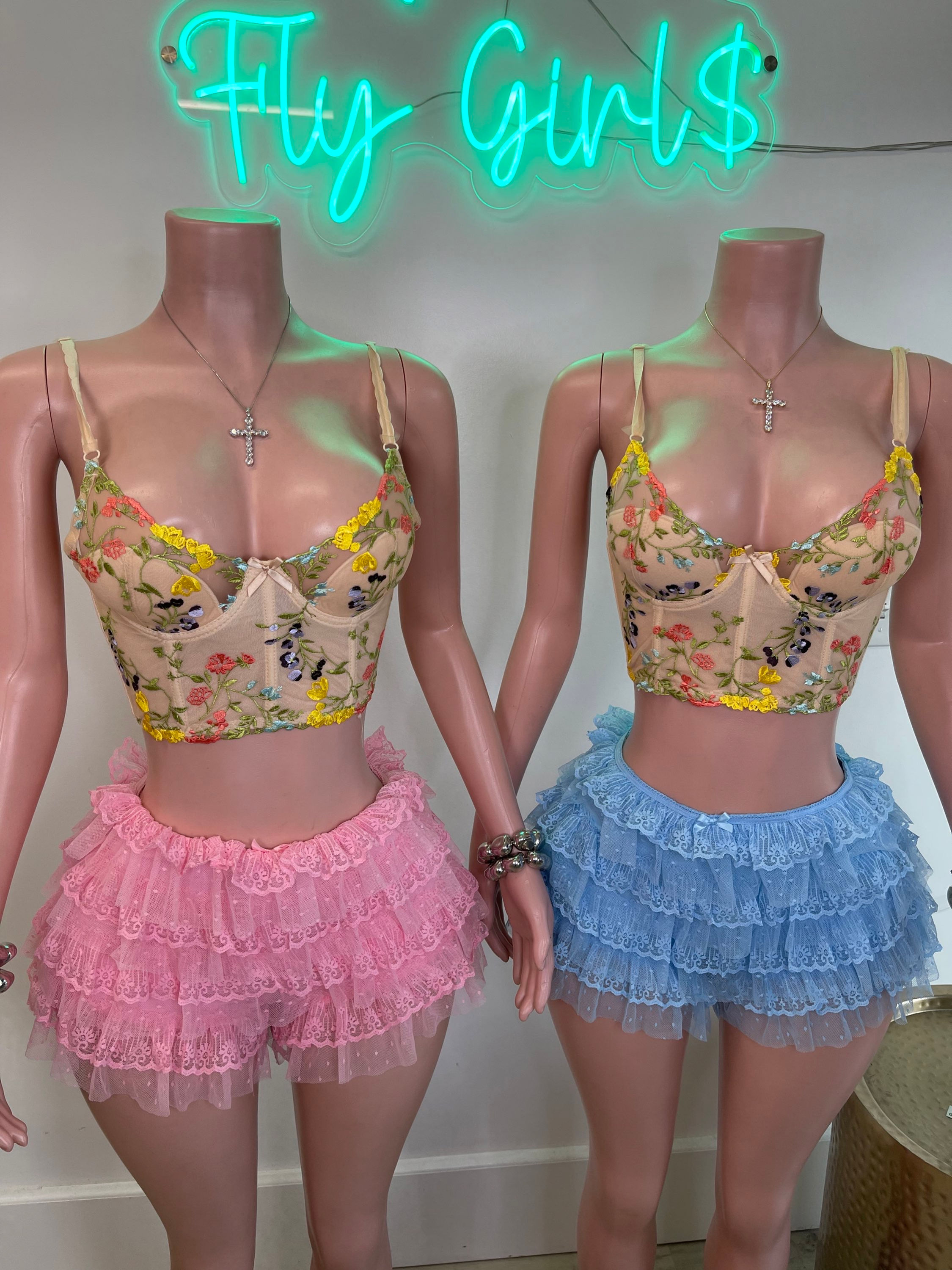 Pastel Ruffled Shorts 