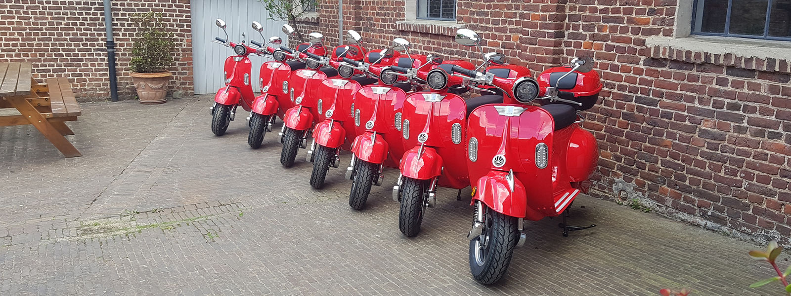 Elektrische scooter klaar voor vertrek