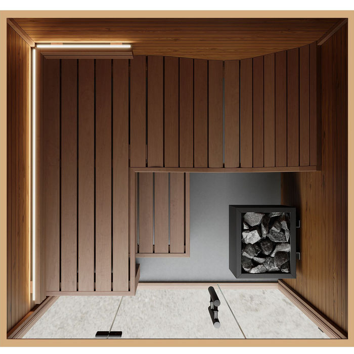 Top view of FINSAUNA Isla Lounge indoor sauna