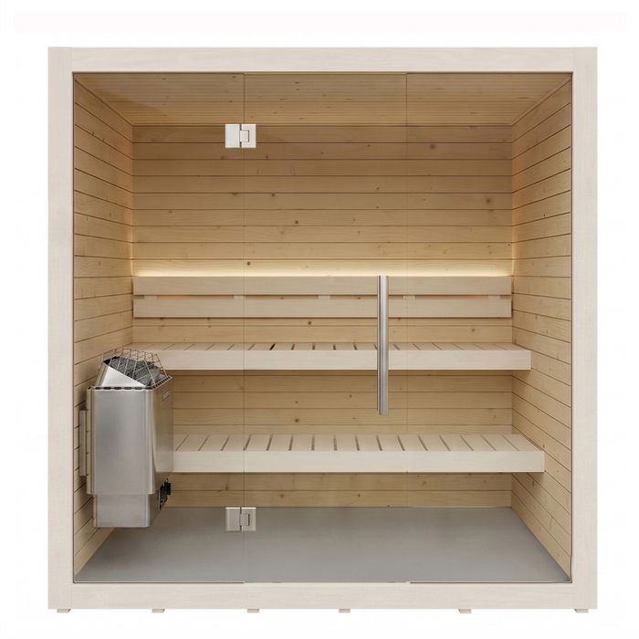 FINSAUNA Isla 57 traditional sauna with heater and benches