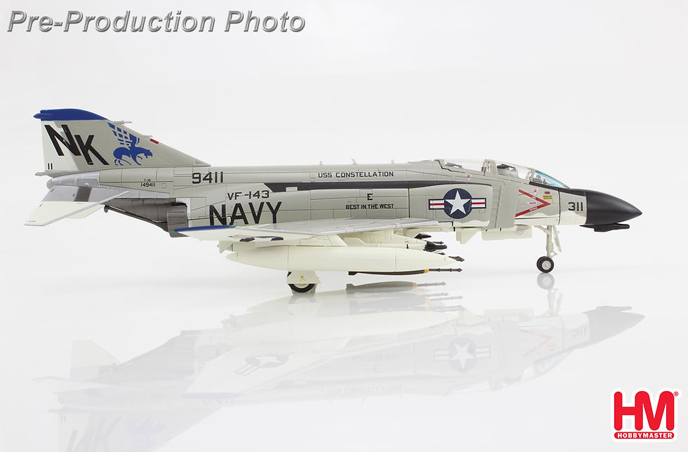 Thumbnail: Hobby Master HA19051, F-4B Phantom II 149411, VF-143 "Pukin Dogs",USS, 1:72