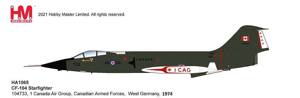 Thumbnail: Hobby Master HA1065, CF-104 Starfighter 104733, 1 Canada Air Group, 1:72
