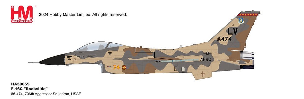 Thumbnail: Hobby Master HA38055, F-16C "Rockslide" 85-474, 706th Aggressor Squadron, 1:72