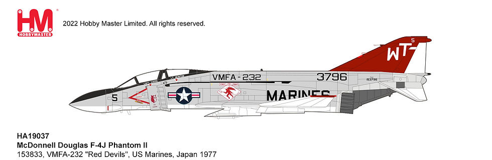 Thumbnail: Hobby Master HA19037, F-4J Phantom II 153833, VMFA-232 "Red Devils", 1:72