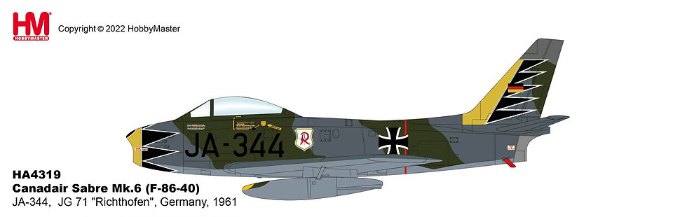 Thumbnail: Hobby Master HA4319, Canadair Sabre Mk.6 (F-86-40) JA-344, JG 71, 1:72
