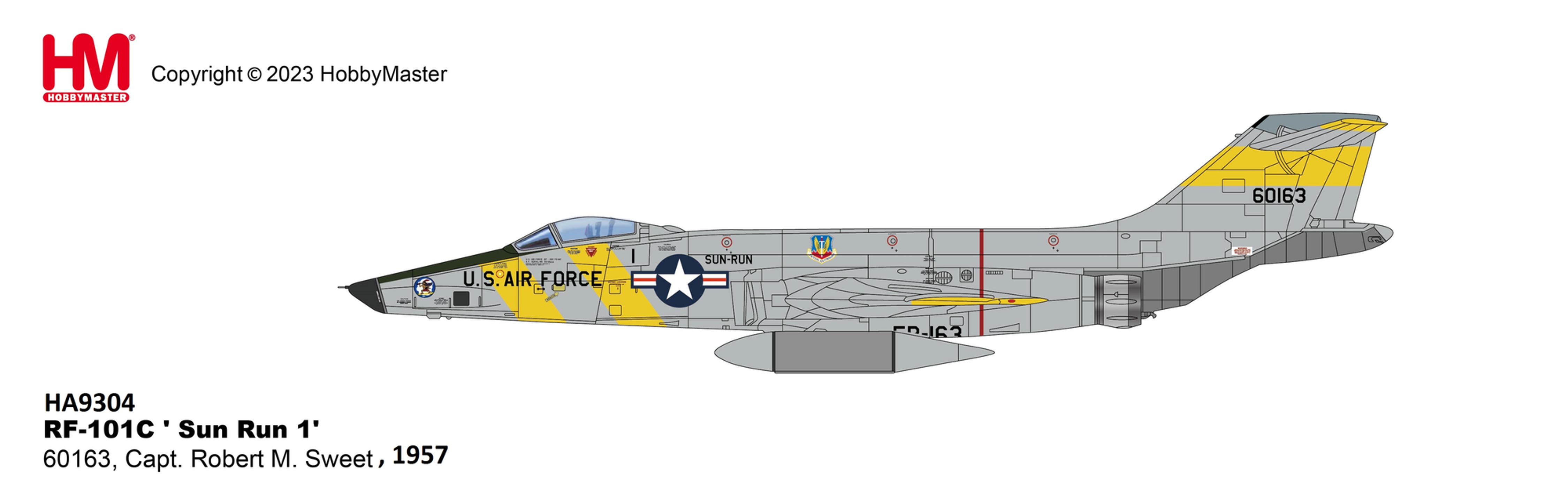 Hobby Master HA9304, RF-101C 'Operation Sun Run' 60163, 363rd TRW, 27th No, 1:72