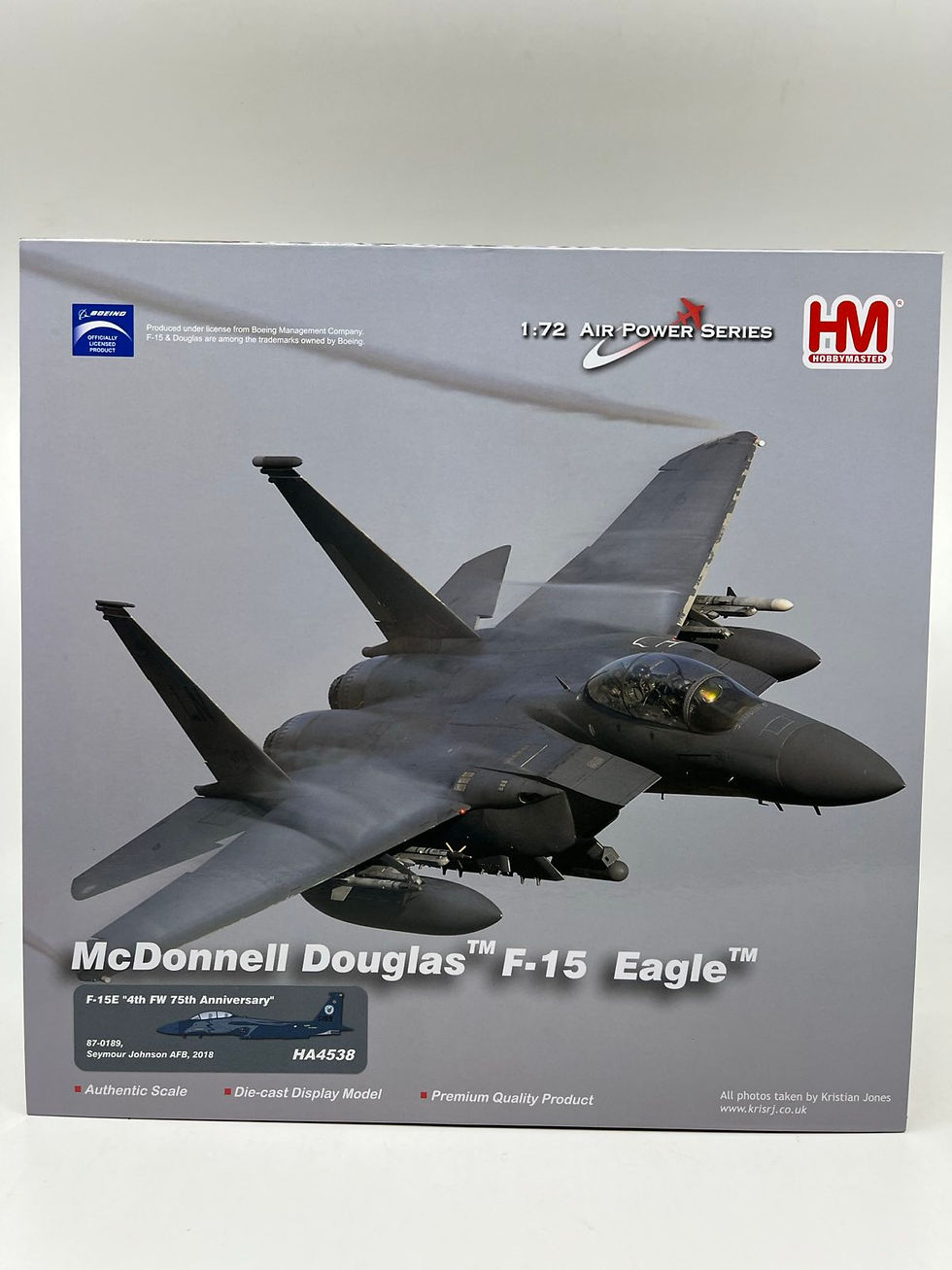 Thumbnail: Hobby Master HA4538, F-15E "4th FW 75th Anniversary" 87-0189, Seymour, 1:72