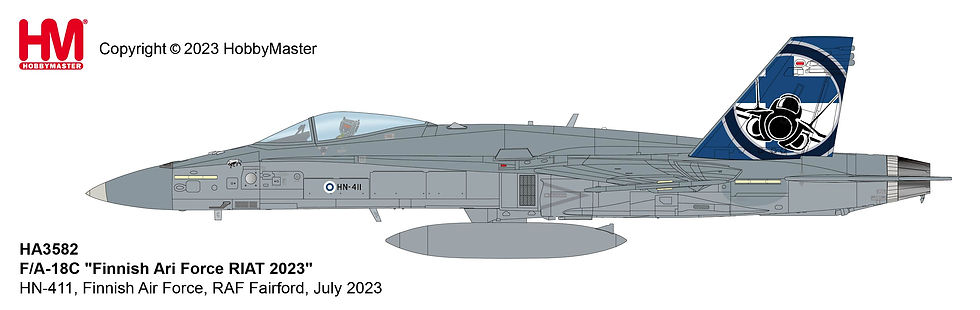 Thumbnail: Hobby Master HA3582, F/A-18C "Finnish Ari Force RIAT 2023" HN-411, Finnish, 1:72